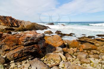  blur  in south africa   sky ocean   tsitsikamma reserve nature and rocks
