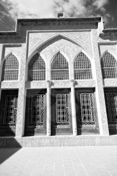 blur in iran kashan the old persian architecture window and glass in background