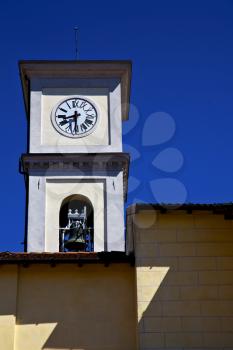 in cairate varese italy   the old wall terrace church watch bell clock tower  