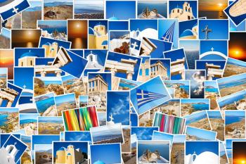 greece images from all over the world in a  patchwork
