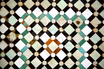 abstract morocco in africa  tile the colorated pavement background texture 