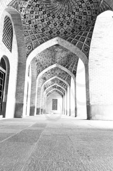 in iran shiraz the corridor passage old mosque and wall arch for islm religion