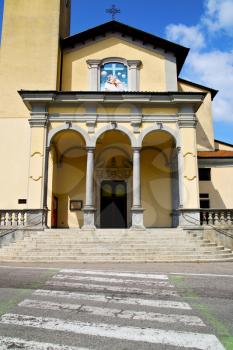 zebra crossing church albizzate varese italy the old wall terrace church bell tower 
