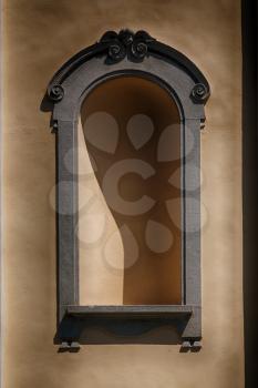 in italy   antique historical medieval decoration wall and window