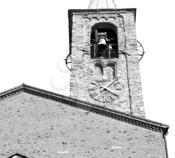 ancien clock tower in italy europe old  stone antique     and bell