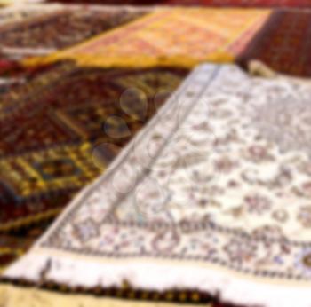 blurred in iran antique carpet textile  handmade beautiful arabic ornament