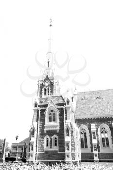 blur  in south africa old  church  in city center of reinet graaf and religion building