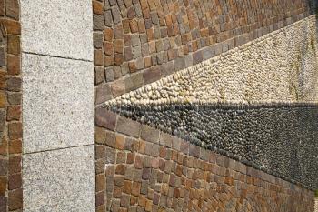 brick  the in mozzate  street lombardy italy  varese abstract   pavement of a curch and marble

