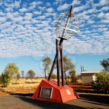 in  australia  the monument of the tropic of capricorn and clouds