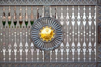 in oman the old metal gate  royal palace