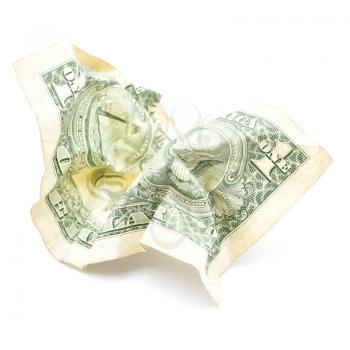 blurred crumpled dollar money background like concept of  problem 
