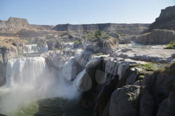 in USA the twin falls in idaho  the beauty of amazing nature tourist destination
