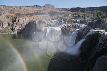 in USA the twin falls in idaho  the beauty of amazing nature tourist destination
