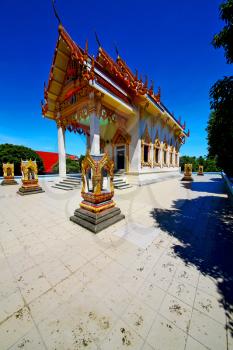 kho samui bangkok in thailand incision of the buddha gold  temple