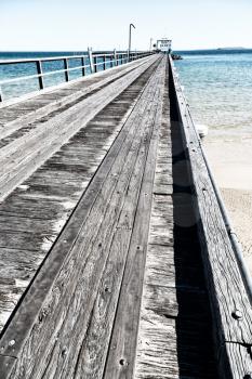 in australia fraser  island the old wooden harbor like holiday concept
