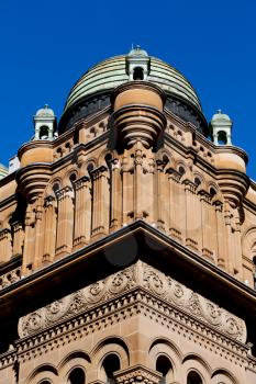 in  australia sydney the antique queen victoria building and the dome in the sky