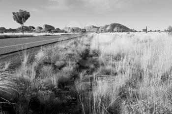 in  australia the concept of remote in the outback the asphalt line  and hill