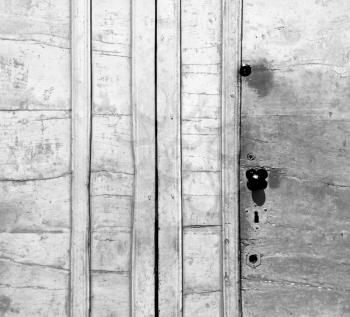 door in italy old ancian wood and traditional            texture nail