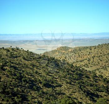 valley in   africa morocco the atlas dry mountain ground isolated hill 