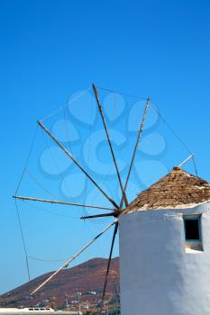  old mill in santorini      greece europe  and the sky