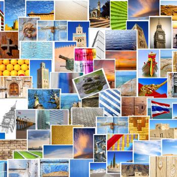 images from all over the world in a  patchwork