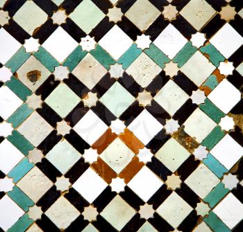 
abstract morocco in africa  tile the colorated pavement background texture 