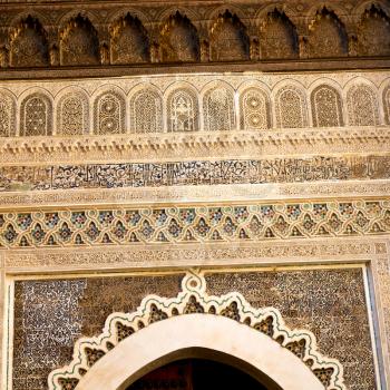 olddoor in morocco  africa ancien and wall ornate brown  