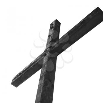 cross in italy old ancian wood and traditional                 texture  