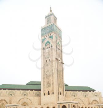  muslim in  mosque the history  symbol   morocco  africa  minaret   religion and  blue    sky