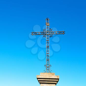 abstract     cross in   italy europe and the sky background
