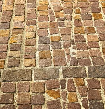 brick in  varano borghi   street lombardy italy  varese abstract   pavement of a curch and marble