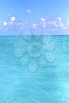 in mexico froath and blue  foam in the sea drop sunny day 