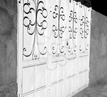 morocco old door and historical nail   wood