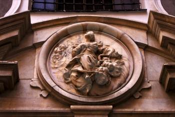 cherub women marble statue of angel   in the centre of naples italy church san domenico
