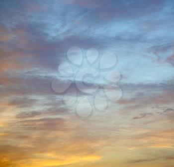 sunrise     in the colored sky white soft clouds and abstract background