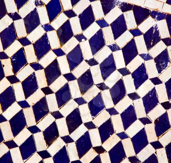 abstract morocco in africa  tile the colorated pavement   background texture 