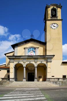 
zebra crossing church albizzate varese italy the old wall terrace church bell tower 