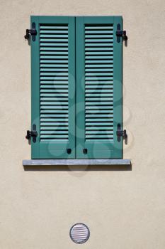 besnate window  varese italy abstract      wood venetian blind in the concrete  brick
