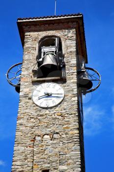 besnate old abstract in  italy   the   wall  and church tower bell sunny day