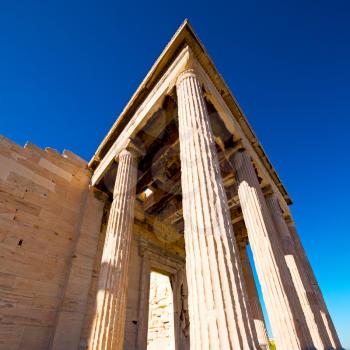 in greece    the old architecture    and historical place parthenon          athens