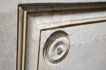 castronno lombardy italy  varese abstract   wall of a curch circle  pattern 