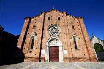 
 church castiglione olona varese italy the old wall terrace church bell tower plant