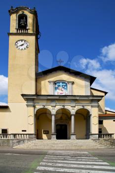 
zebra crossing church albizzate varese italy the old wall terrace church bell tower 