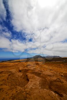 
africa  view from the mountain line in lanzarote spain 