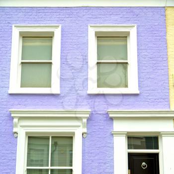 notting hill in london england old suburban and antique liliac       wall door 