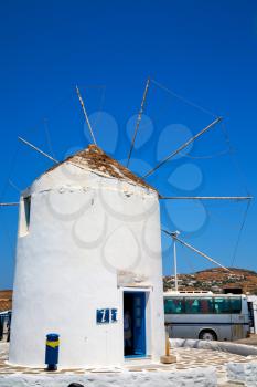  old mill in santorini      greece europe  and the sky
