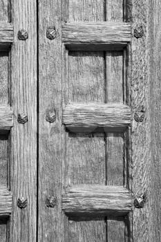 door in italy old ancian wood and traditional  texture nail