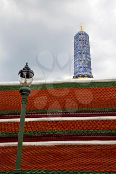 bangkok in   temple  thailand abstract cross colors roof wat  palaces   asia sky   and  colors religion mosaic
