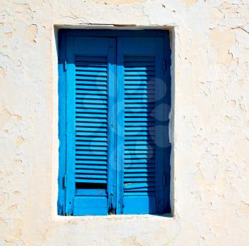 in santorini europe greece  old      architecture and venetian blind wall