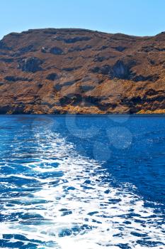 from       the     boat greece islands in     mediterranean sea and sky
